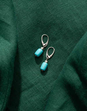Turquoise Earrings “Droplets”
