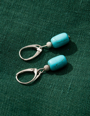 Turquoise Earrings “Droplets”