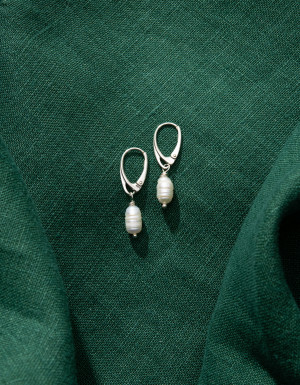 “Pearls” Earrings, Silver