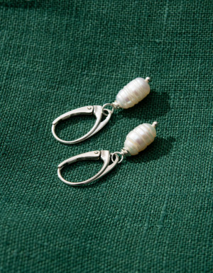 “Pearls” Earrings, Silver