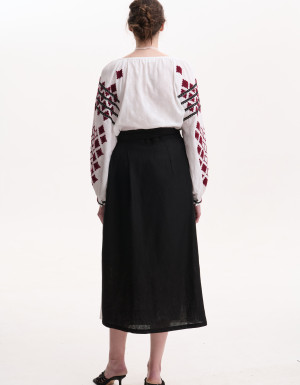 Women's Handmade Vyshyvanka “Vidrodzhennia” – Burgundy