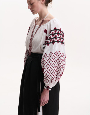 Women's Handmade Vyshyvanka “Vidrodzhennia” – Burgundy