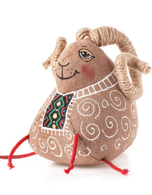 Lamb in an embroidered shirt