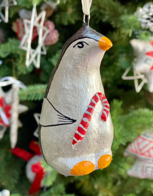 Set of 3 Christmas penguins