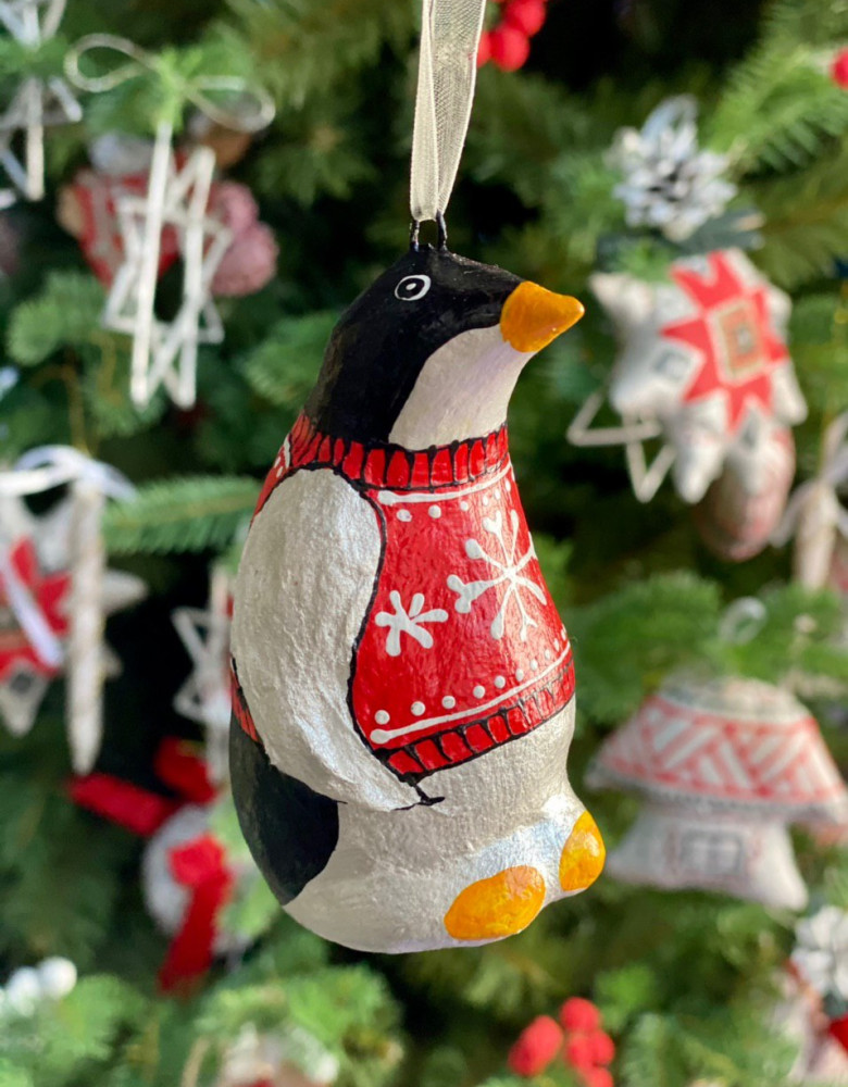 Set of 3 Christmas penguins