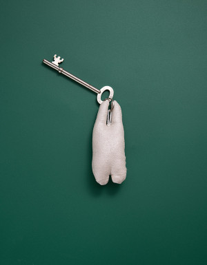 Keychain «Hare with a heart»