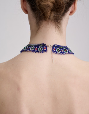 Silyanka beaded dark blue