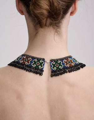 Hutsul Beaded Necklace blue