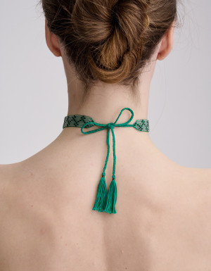 Choker necklace "Green Path"