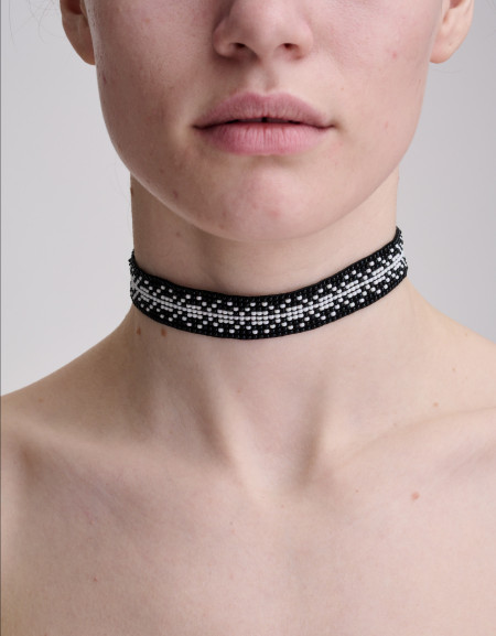 Чокер "Чорно-білий"